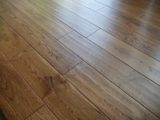 Tradition Solid Golden Oak Hardwood Flooring, Rustic, Handscraped, Matt Lacquered, RLx125x18mm Thumb