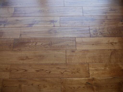 Tradition Solid Golden Oak Hardwood Flooring, Rustic, Handscraped, Matt Lacquered, RLx125x18mm Thumb