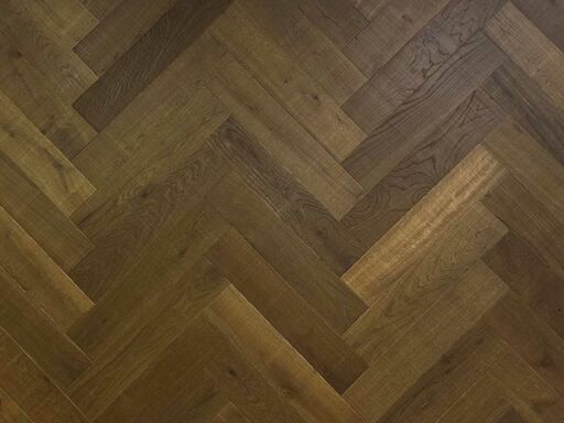 V4 Urban Nature Shadow Grey Herringbone Oak Flooring, Rustic, Brushed, Smoked & UV Oiled, 125x15x600mm