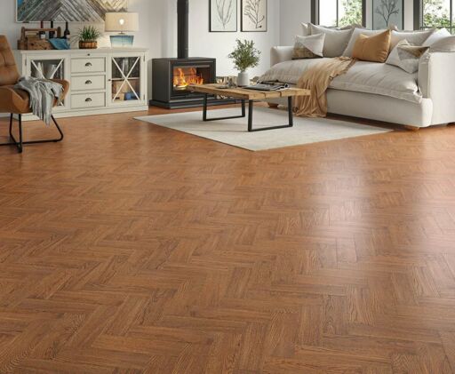 Veilbloom Herringbone Engineered Oak Flooring, Antique Colour, Brushed, Handscraped, UV Lacquered, 90x14x300mm