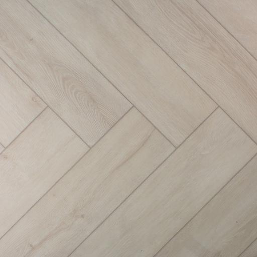 Evergreen Aqua Deluxe Coastal Beige SPC Vinyl Flooring, Herringbone, 122x5x610mm
