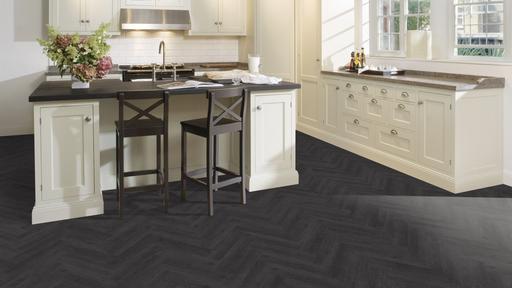 Kahrs Dry Back Herringbone Schwarzwald Dry Back Herringbone LVT Flooring, 102x2.5x457mm