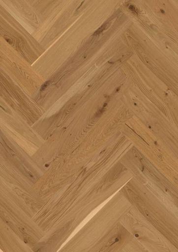 Boen Transparent Oak Herringbone T/G Wood Flooring, Brushed, Live Natural, 10.5x137x790 mm