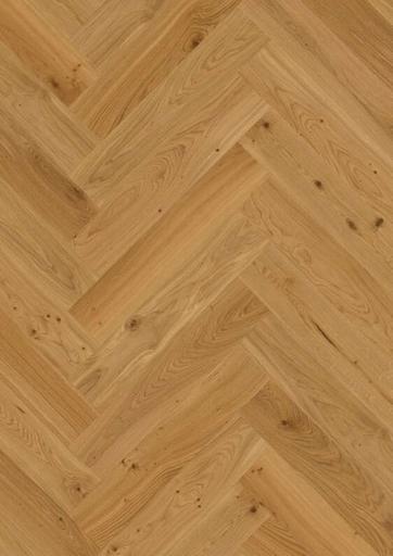 Boen Transparent Oak Herringbone Click Wood Flooring, Brushed, Live Natural, 14x138x690 mm