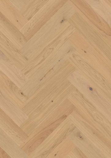 Boen Transparent Oak Herringbone Click Wood Flooring, Brushed, Live Natural, 14x138x690 mm