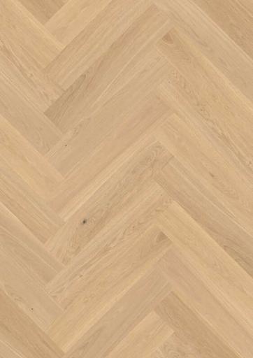 Boen Transparent Oak Herringbone Click Wood Flooring, Brushed, Live Natural, 14x138x690 mm