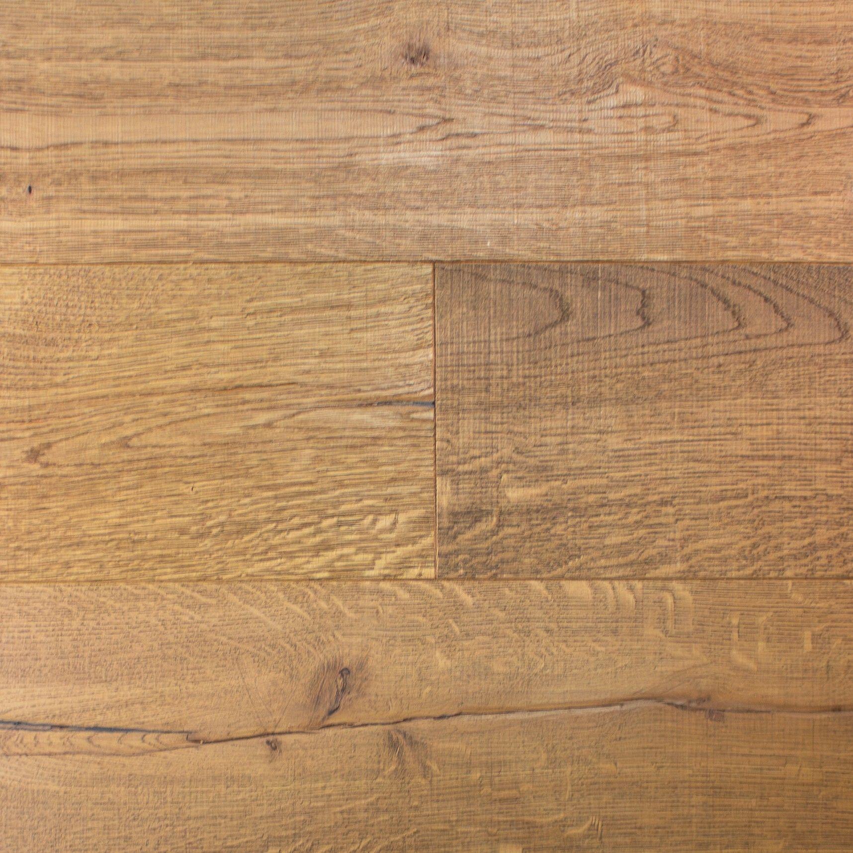 Evergreen Hand Distressed Meadow Oak Engineered Flooring, Golden, Heavy Brushed, Hardwax Oiled, 200x20x2200mm Image