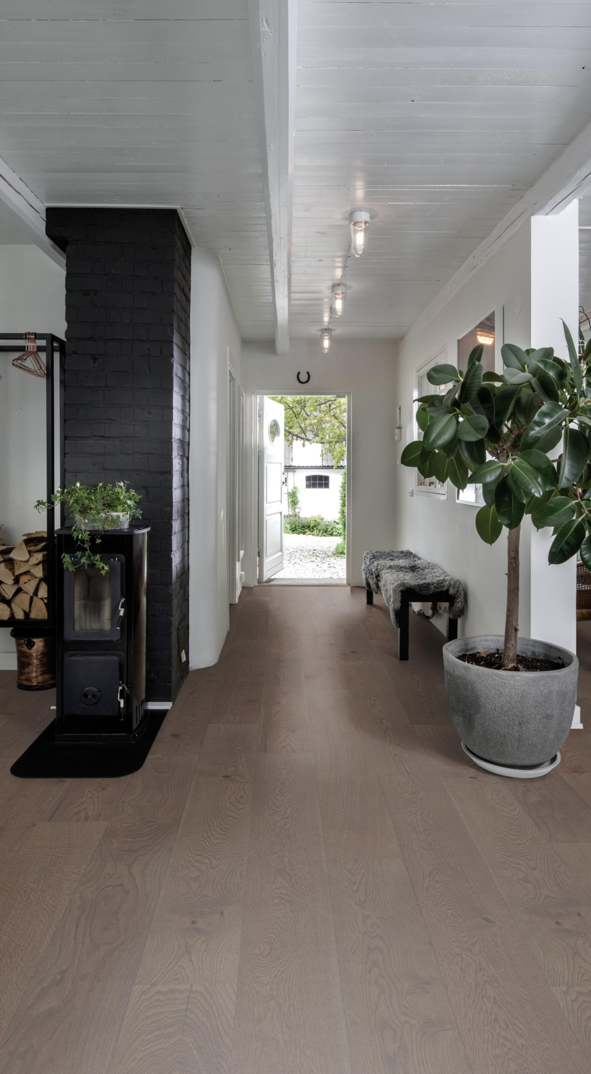 Kahrs Beyond Retro Oak Charcoal Light Plank Engineered Flooring, Brushed & Ultra Matt Lacquered, 187x15x2000mm Image