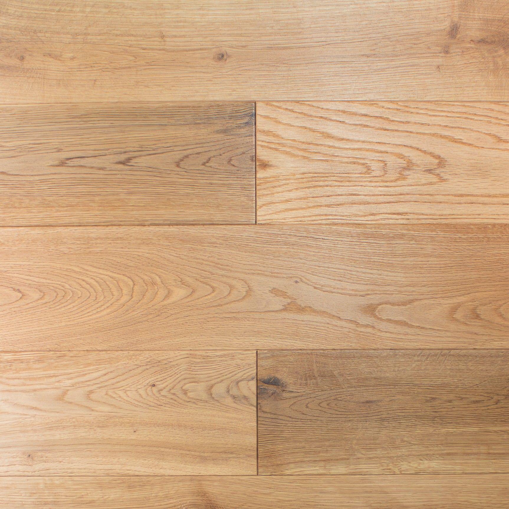 Evergreen Newborough Natural Oak Solid Flooring, Brushed & UV Oiled, 125x18xRLmm Image