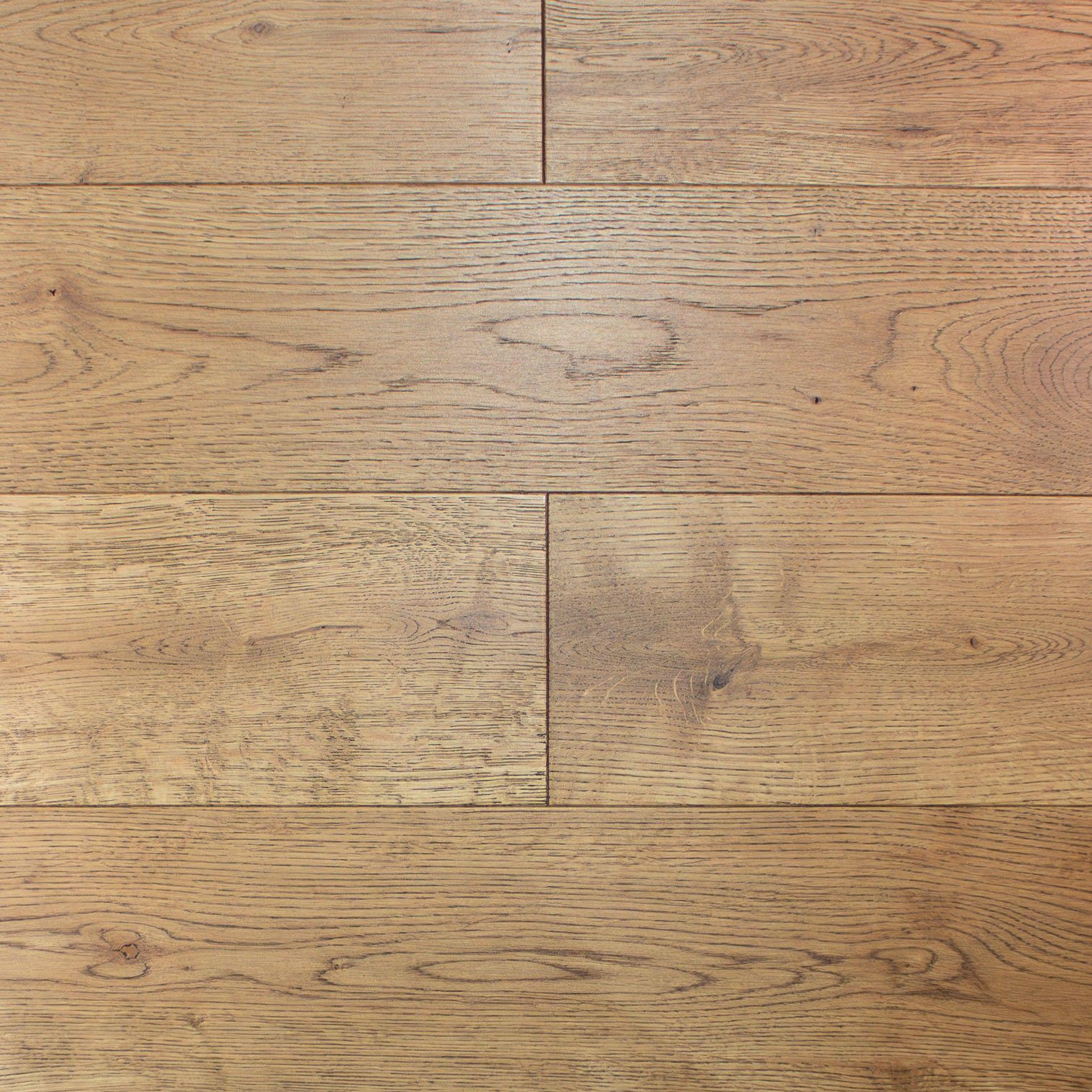 Evergreen Galloway Wheat Oak Solid Flooring, Brushed & UV Oiled, 150x18xRLmm Image