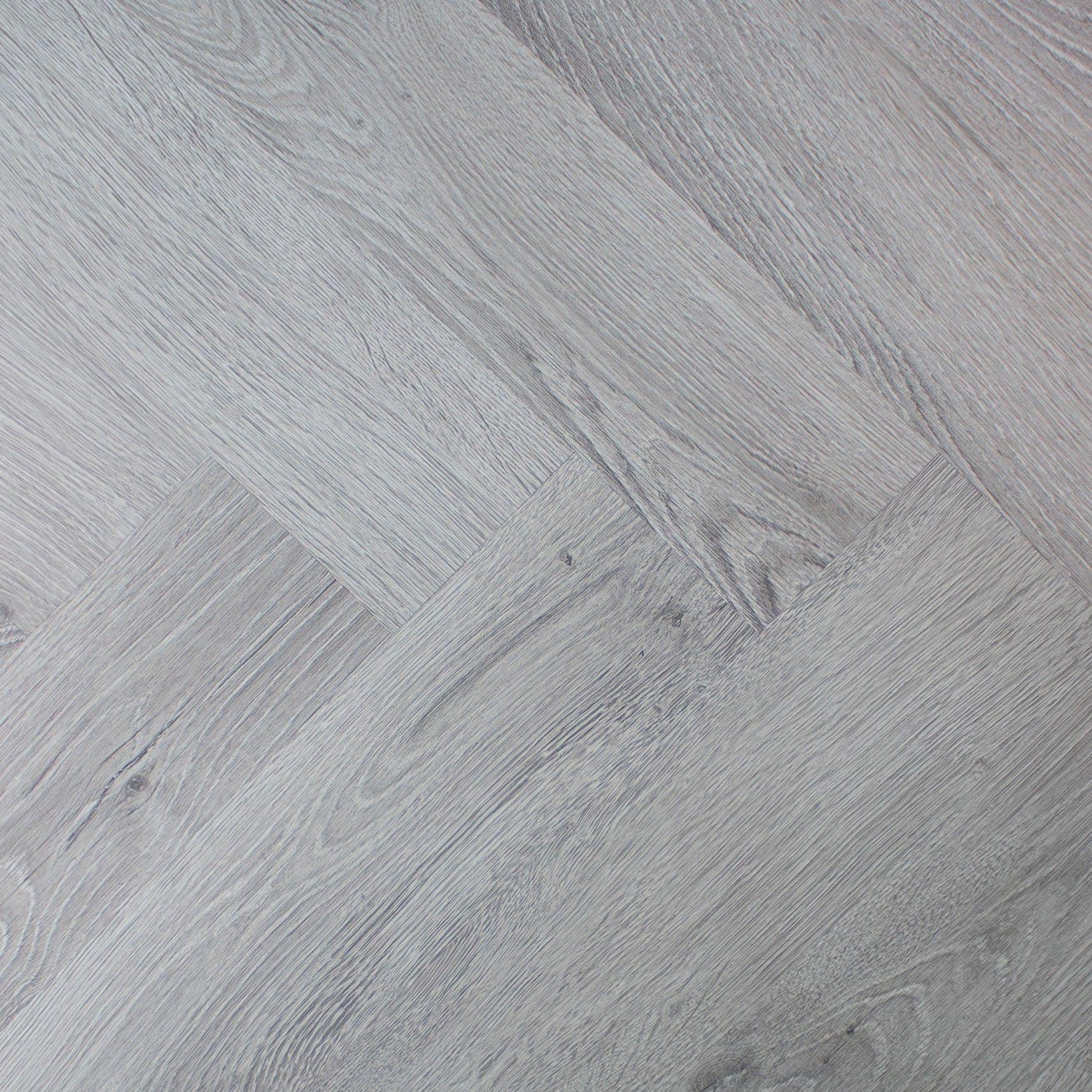 Evergreen Aqua Coastal Fog SPC Vinyl Flooring, Herringbone, 122x5x610mm Image