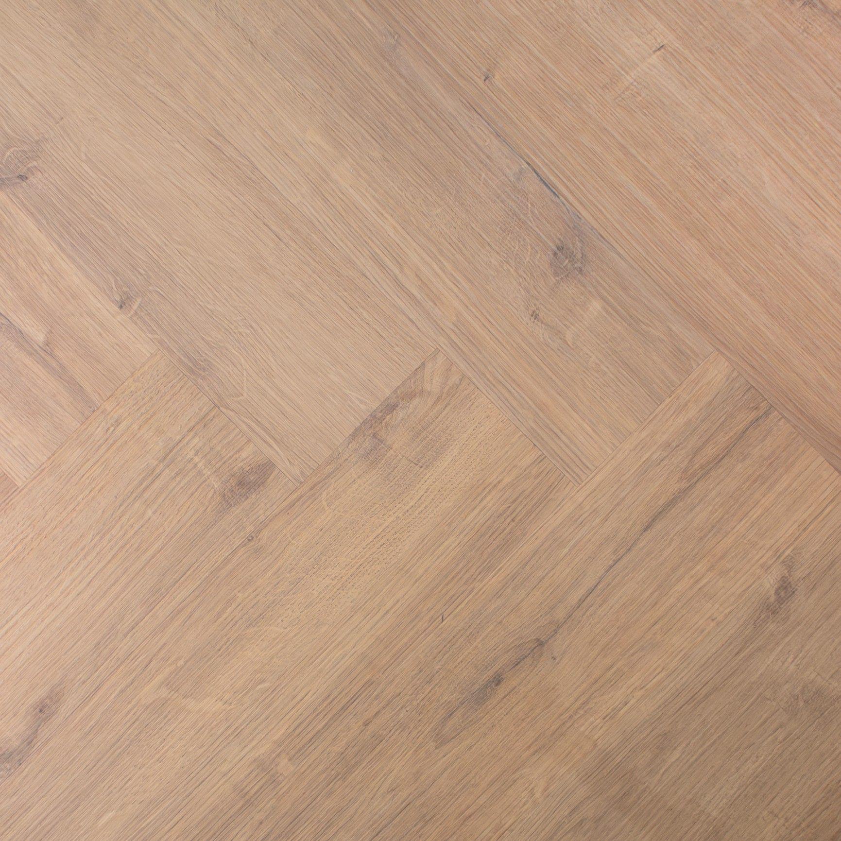 Evergreen Aqua Stonewashed SPC Vinyl Flooring, Herringbone, 122x5x610mm Image