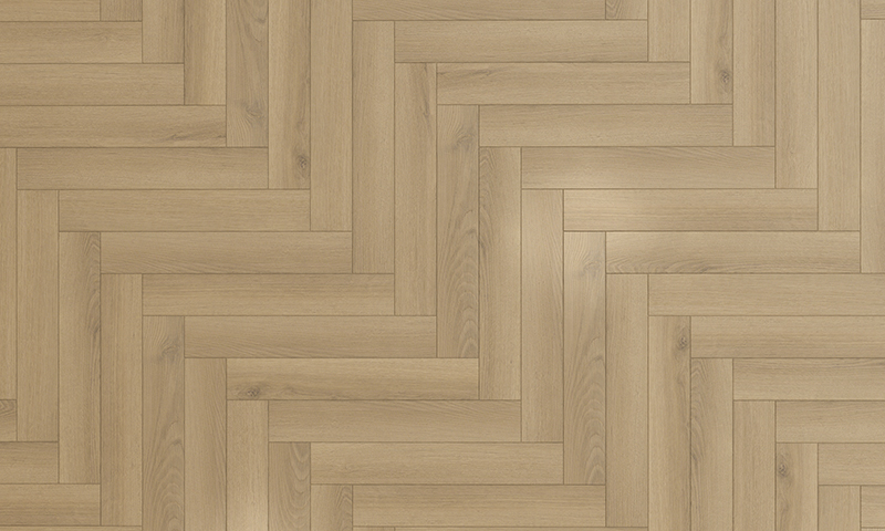 Aspen Herringbone, Natural Oak Laminate Flooring, 133x8x665mm Image