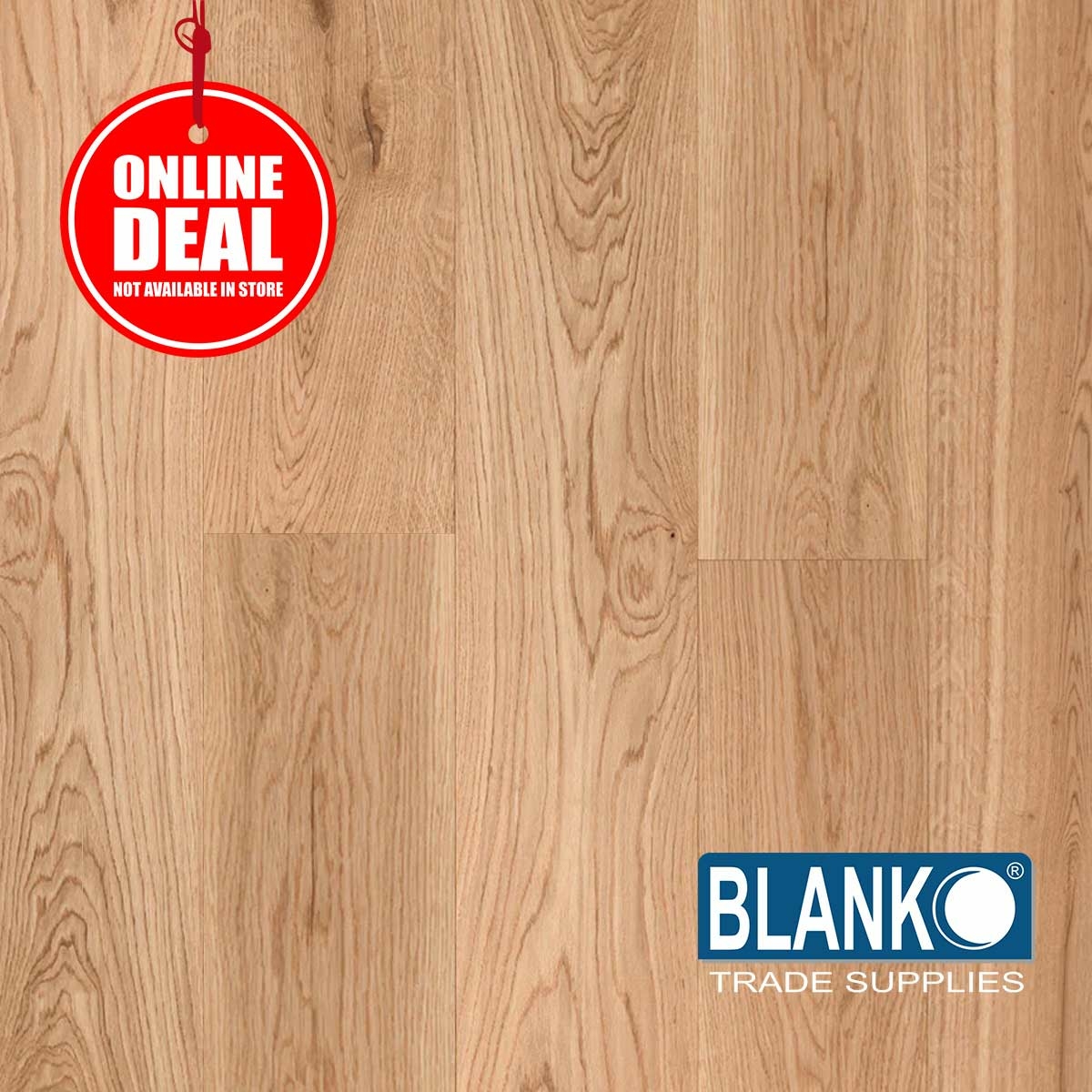Blanko Budget Nebula Tulip Engineered Oak Flooring, Lacquered, Rustic, 190x14x1900mm Image