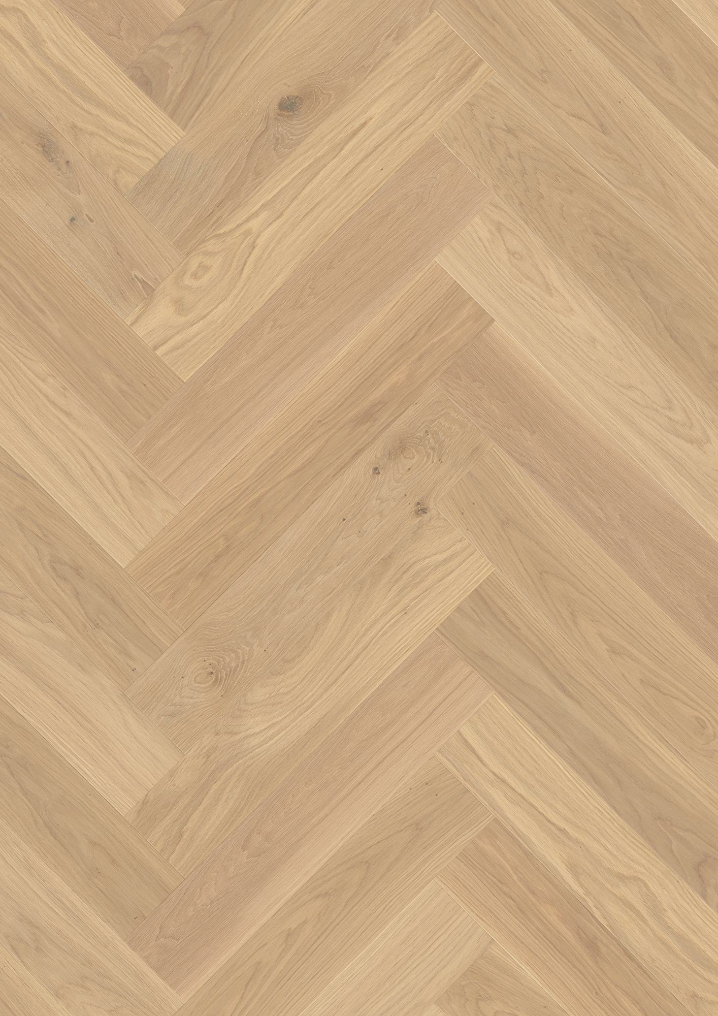 Boen Adagio Herringbone White Oak Engineered Flooring, Live Natural Oil, 138x14x690mm Image