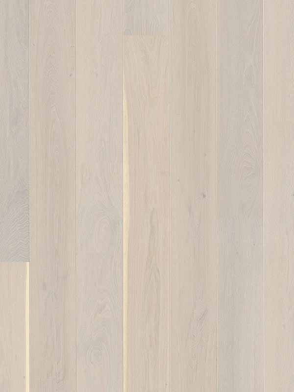 Boen Andante Oak Engineered Wood Flooring, White, Brushed, Lacquered, 14x209x2200mm Image