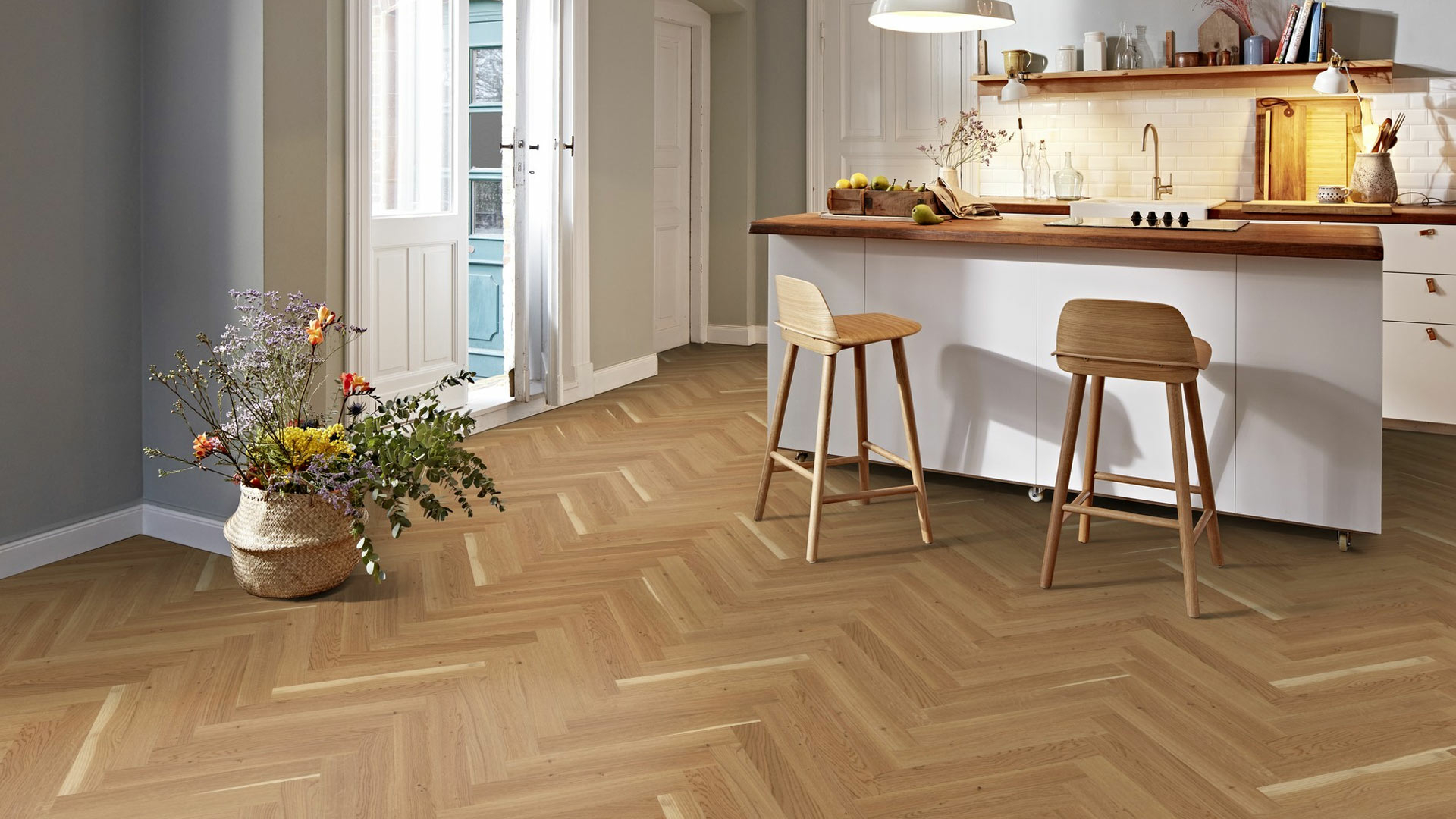 Boen Prestige Basic Oak 2 Layer Parquet Flooring, Oiled, 70x10x470mm Image