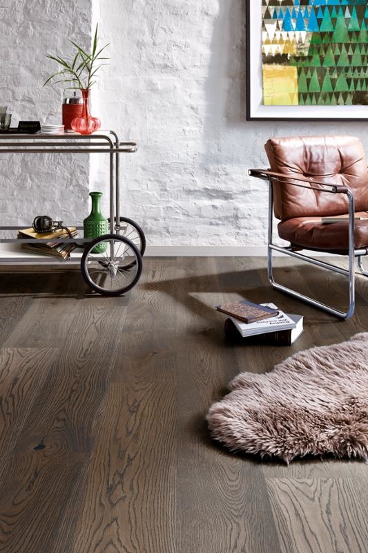Boen Brown Oak Jasper Engineered Flooring, Brushed, Oiled, 209x3.5x14mm Image