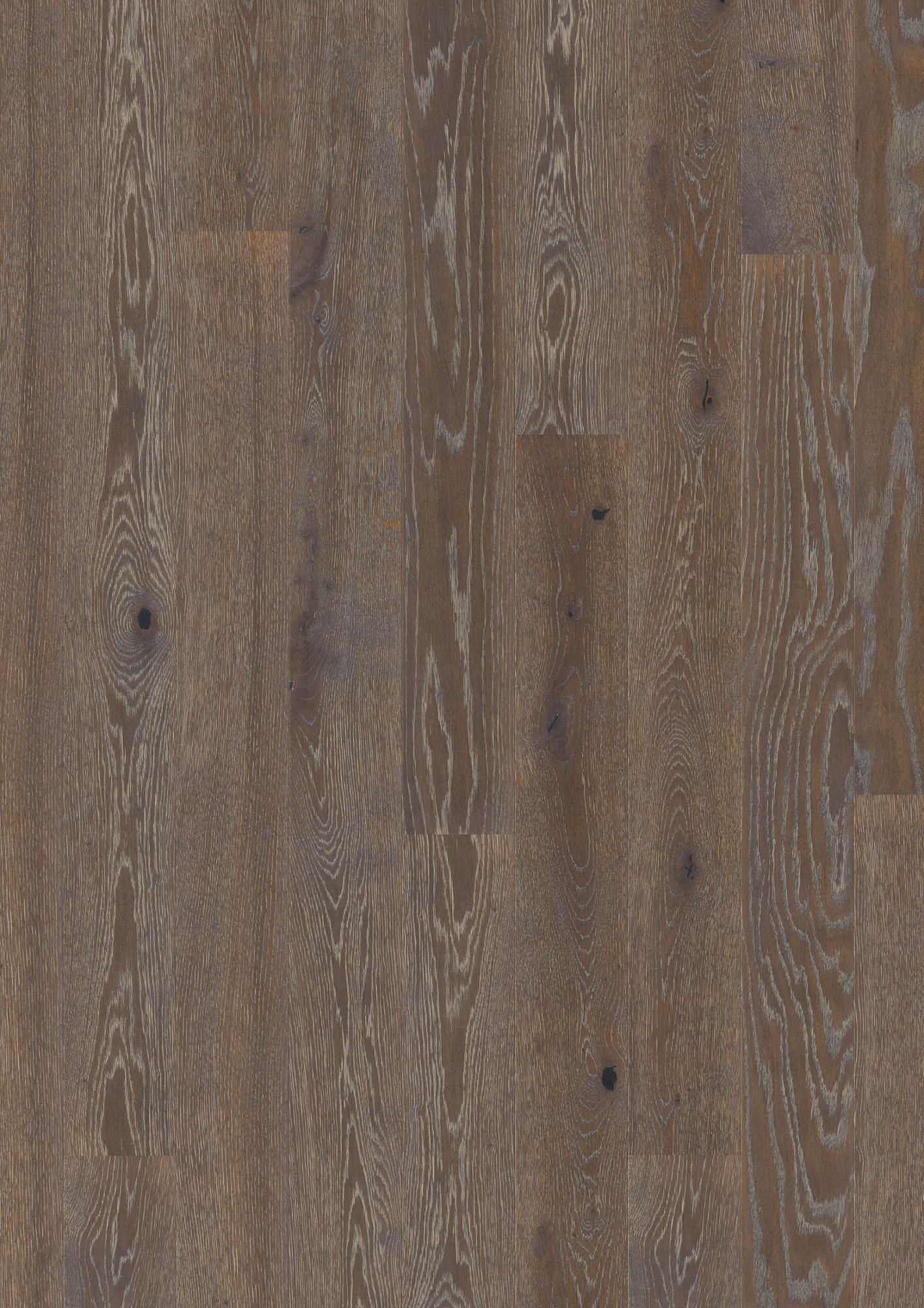 Boen Graphite Oak Engineered Flooring, Brushed, Oiled, 138x3.5x14mm Image