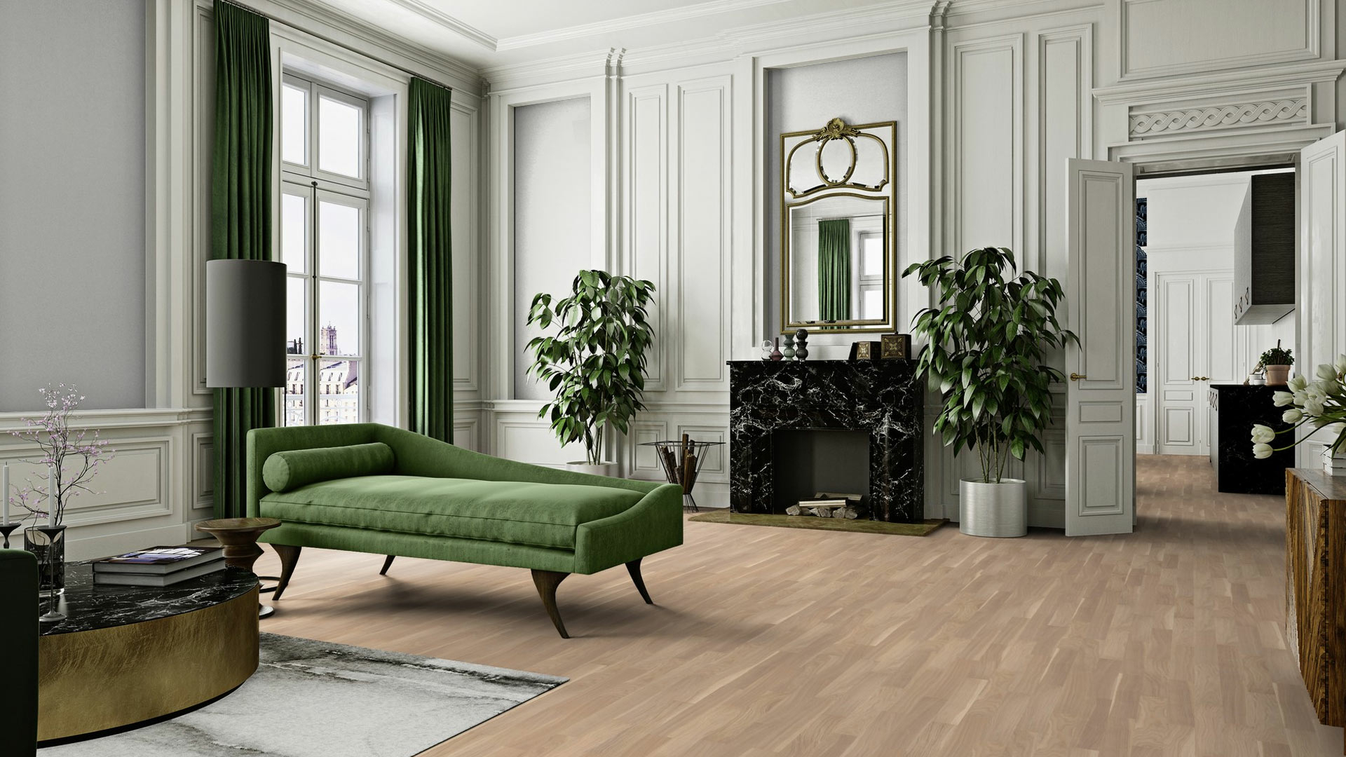 Boen Oak Andante Engineered Flooring, White, Live Natural Oiled, 14x181x2200mm Image