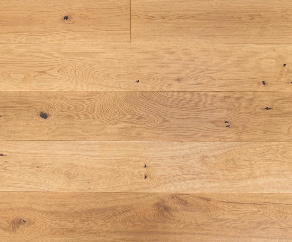 Calerune Engineered Oak Flooring, Natural, Brushed, Rustic, UV Oiled, 190x20x1900mm Image