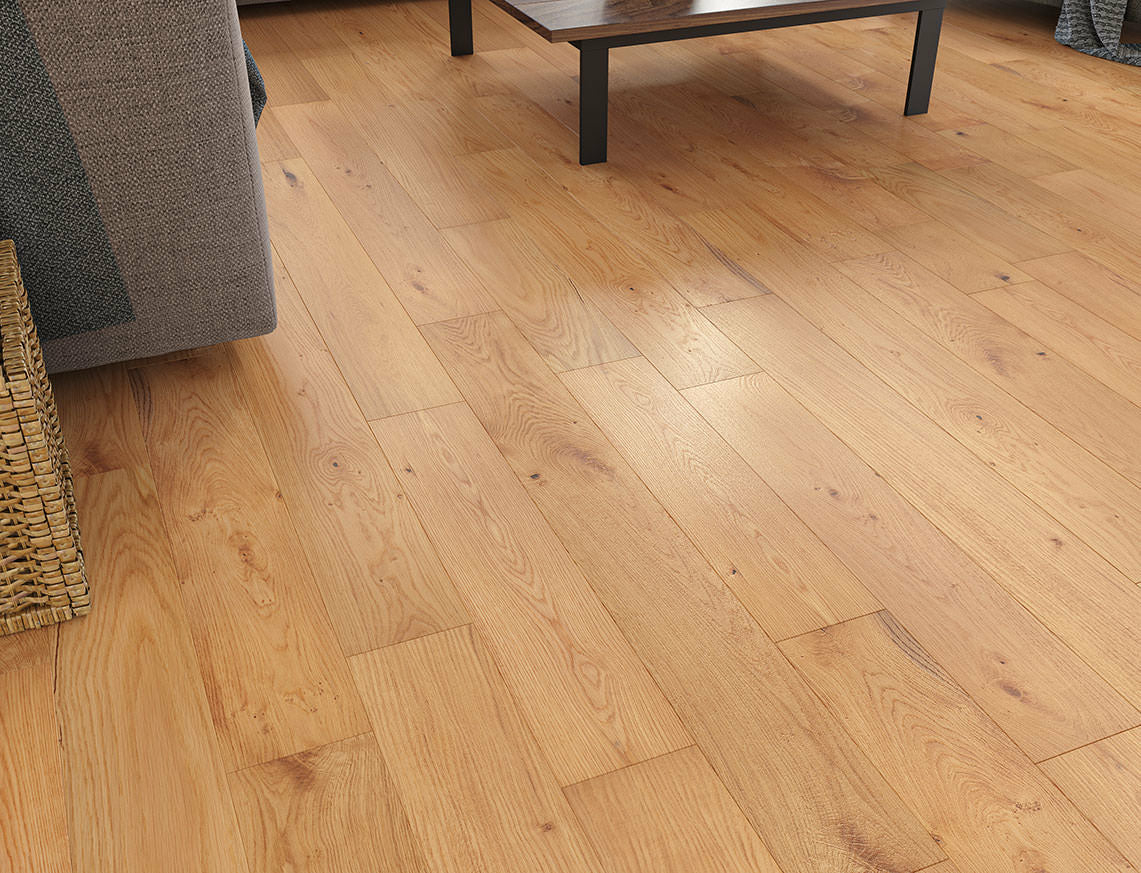 Abisko Engineered Oak Flooring, Rustic, Brushed & Oiled, RLx150x14mm Image