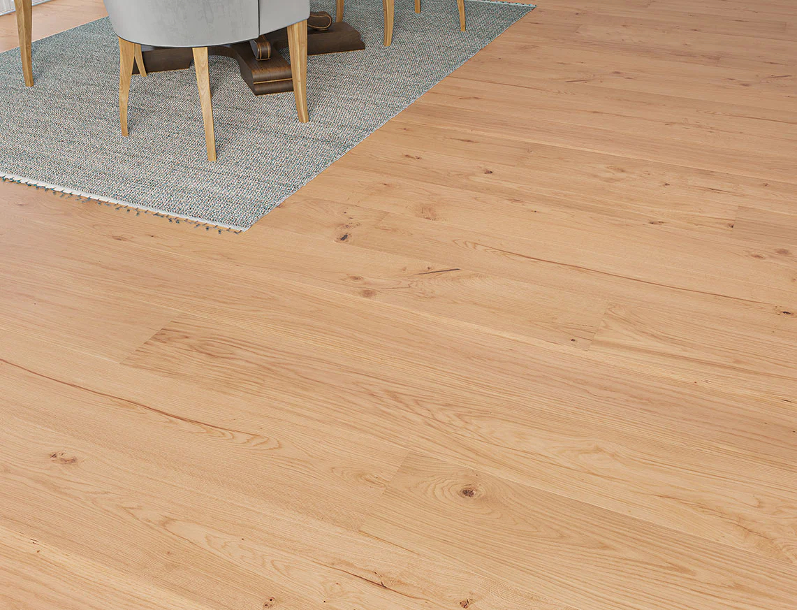 Elverum Engineered Oak Flooring, Rustic, Brushed & Oiled, 240x20x2200mm Image