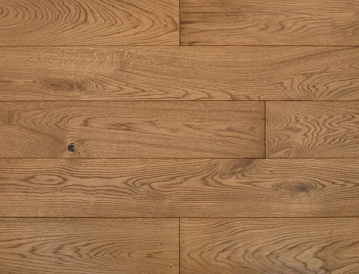 Mora Engineered Oak Flooring, Rustic, Golden Brushed & Lacquered, 190x20x1900mm Image