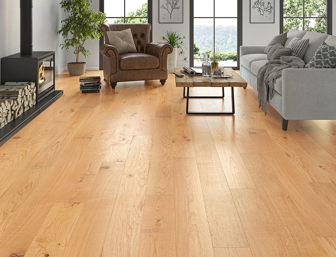 Kramfors Engineered Oak Flooring, Rustic, Brushed & Oiled, 190x20x1900mm Image