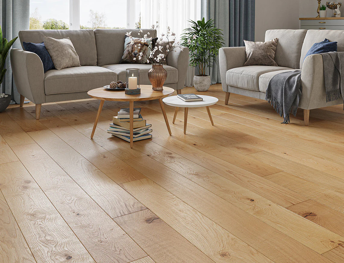Kramfors Engineered Oak Flooring, Rustic, Brushed & Oiled, 190x20x1900mm Image