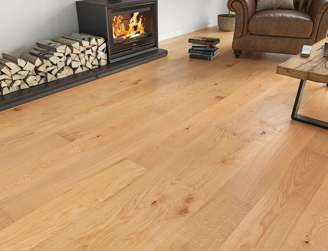 Kramfors Engineered Oak Flooring, Rustic, Brushed & Oiled, 190x20x1900mm Image