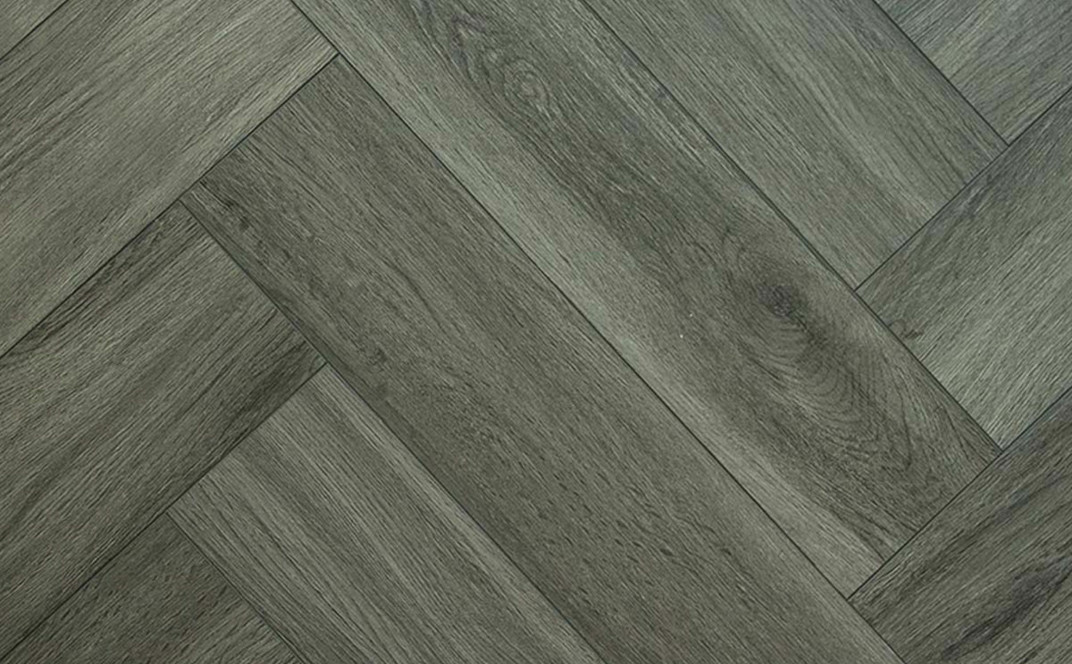 Firmfit Original Herringbone Dark Grey Oak Luxury Vinyl Flooring, 123x5x615mm Image