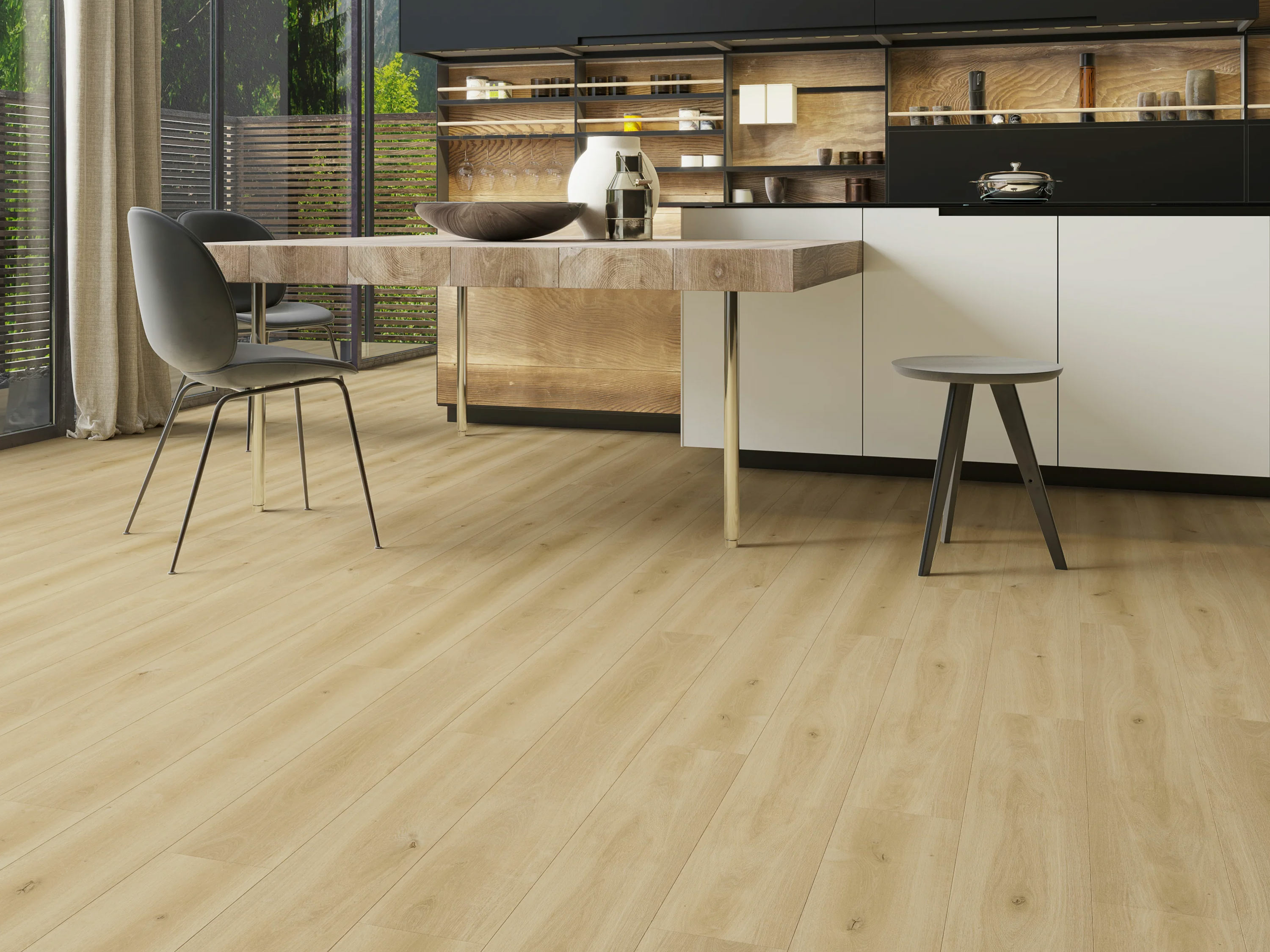 Tradition Eco Line Creamy Oak SPC Rigid Vinyl Flooring, 181x5.2x1220mm Image