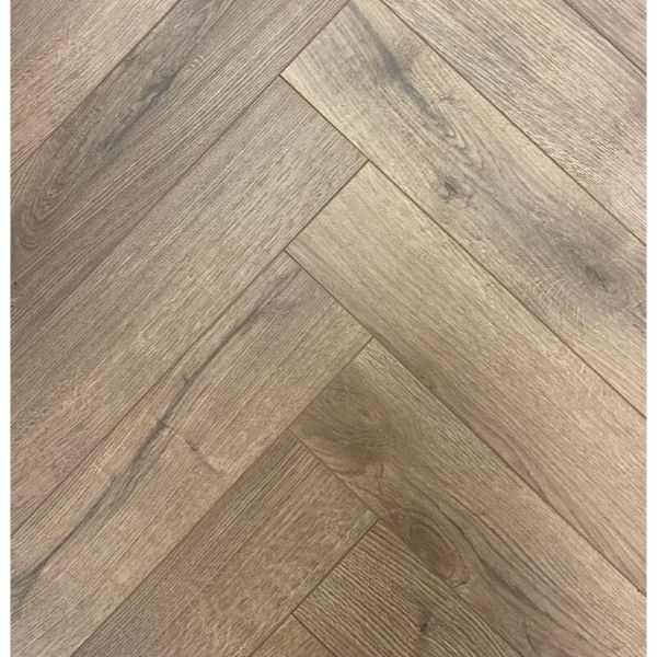 Evergreen English Chalked Herringbone Laminate Flooring, 100x12x600mm Image