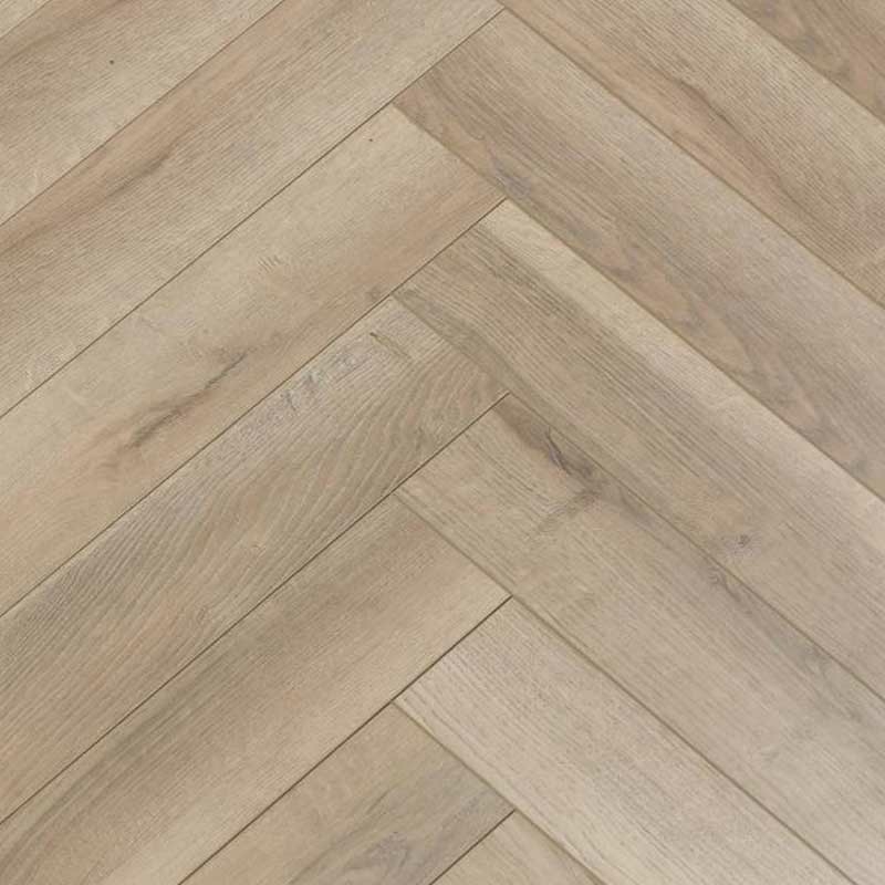 Evergreen Grey Oyster Herringbone Laminate Flooring, 100x12x600mm Image
