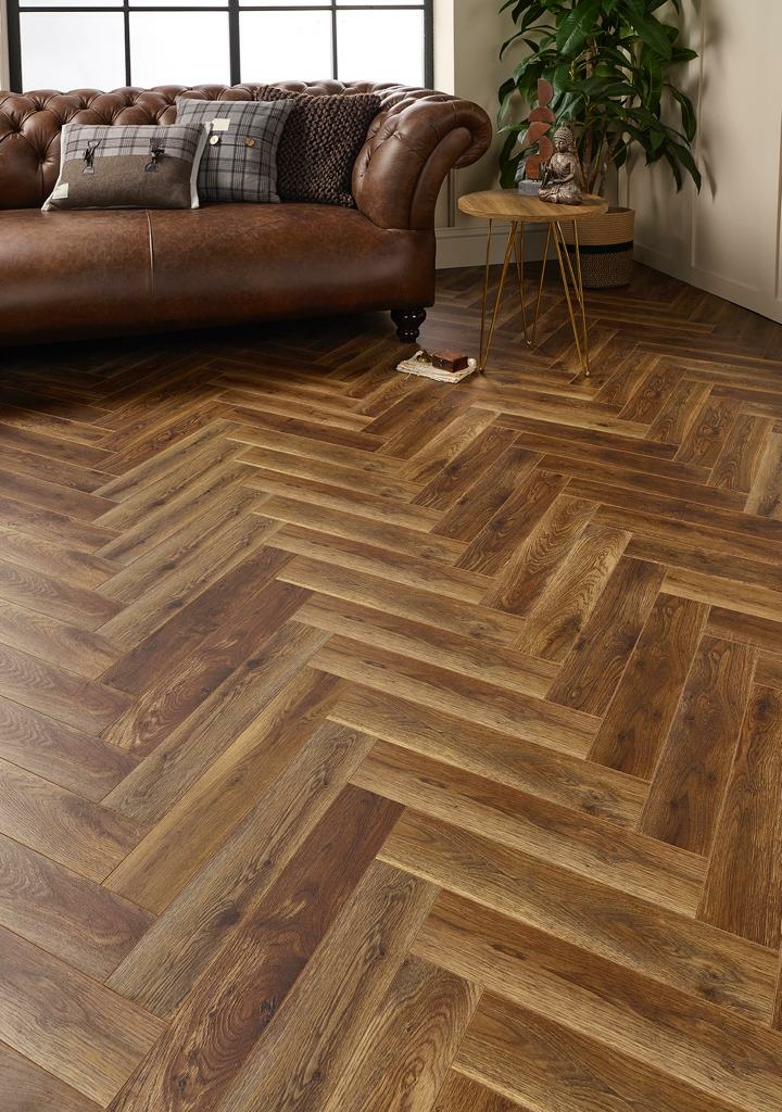 Evolve Bergen Herringbone Laminate Flooring, 95x12x470mm Image