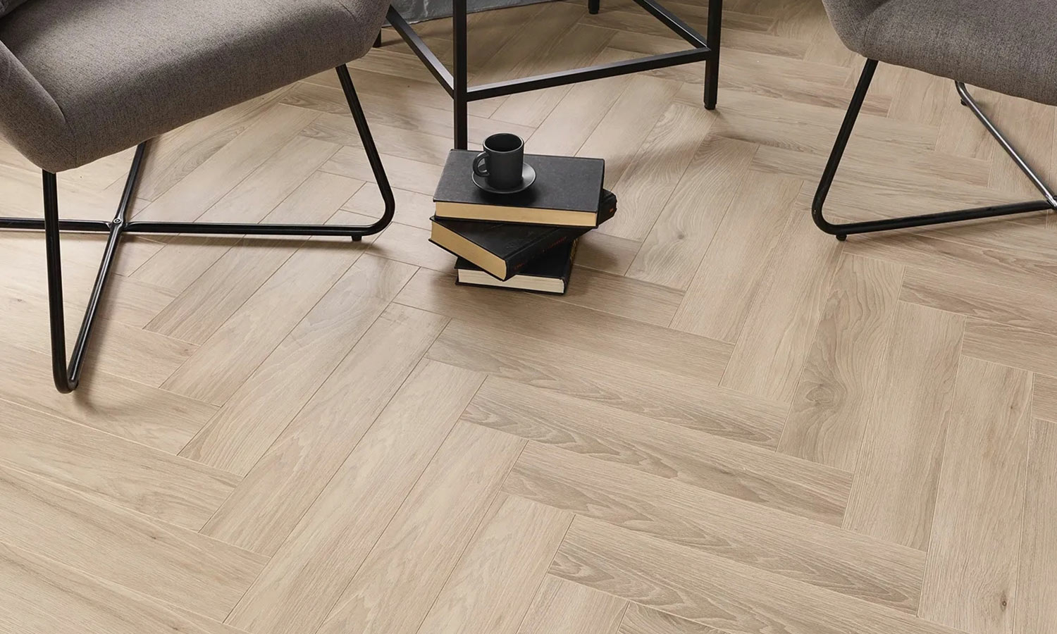 Evolve Malmo Herringbone Laminate Flooring, 95x12x470mm Image