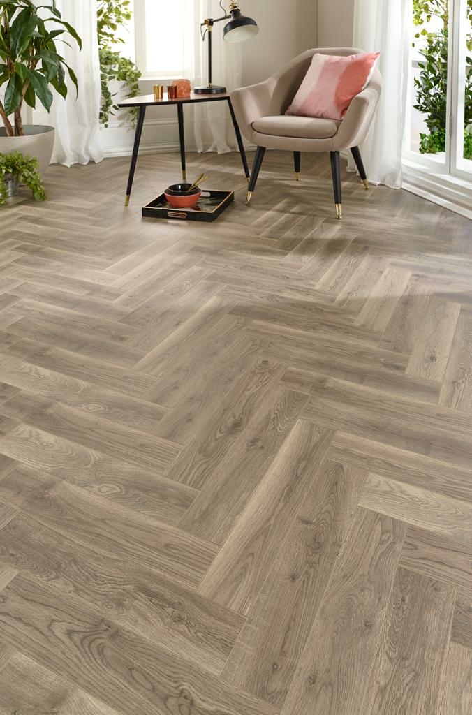 Evolve Oslo Herringbone Laminate Flooring, 95x12x470mm Image