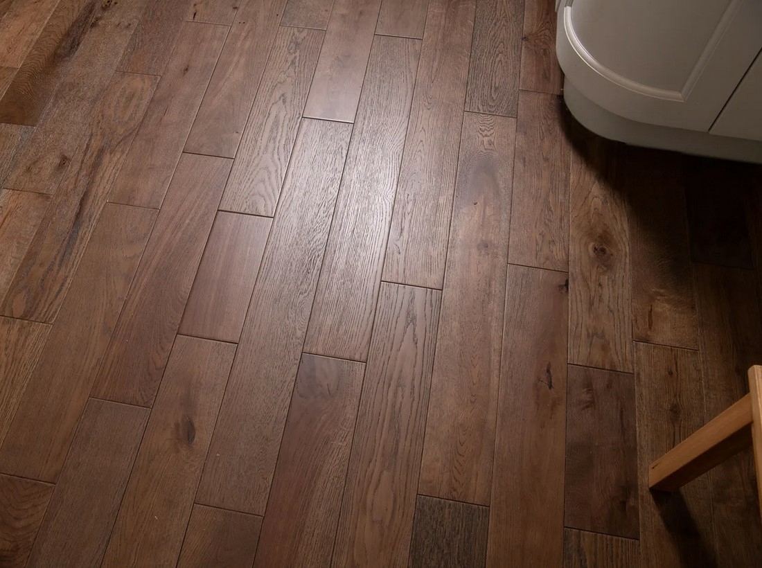 Evolve Richmond, Engineered Oak Flooring, Black Washed, Brushed & Lacquered, RLx125x14mm Image