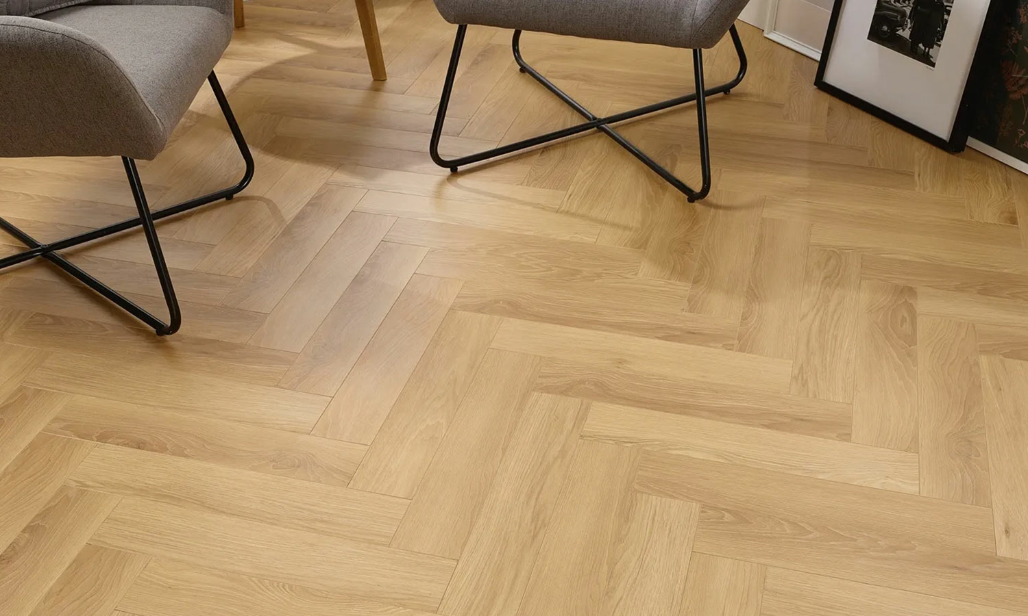Evolve Stockholm Herringbone Laminate Flooring, 95x12x470mm Image
