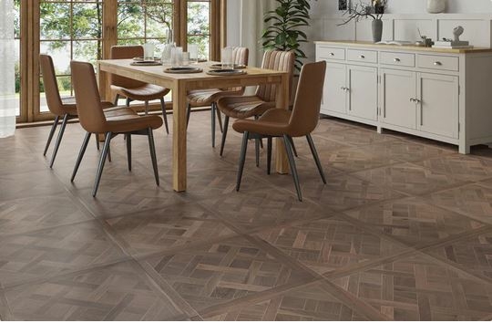 Leksand Versailles Engineered Oak Flooring, Rustic, Brushed, UV Oiled, 600x14x600mm Image