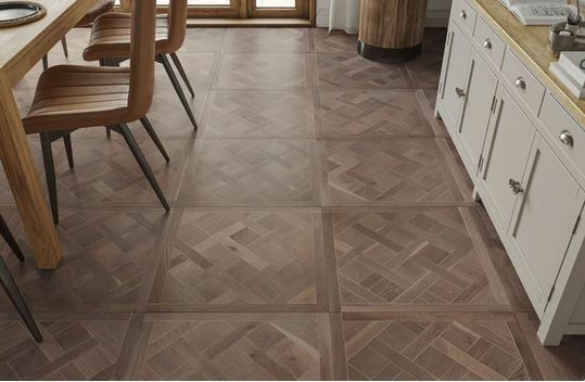 Leksand Versailles Engineered Oak Flooring, Rustic, Brushed, UV Oiled, 600x14x600mm Image