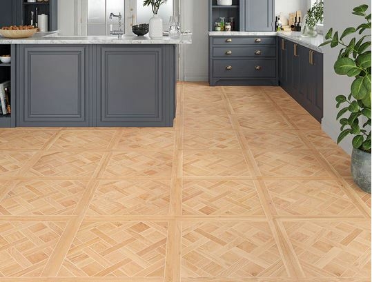 Hansnes Versailles Engineered Oak Flooring, Rustic, Brushed, Whitewashed & UV Oiled, 600x14x600mm Image