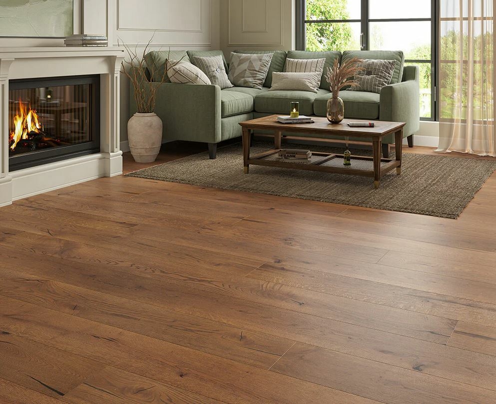 Huldemoss Engineered Oak Flooring, Distressed, UV Lacquered, 220x15x2200mm Image