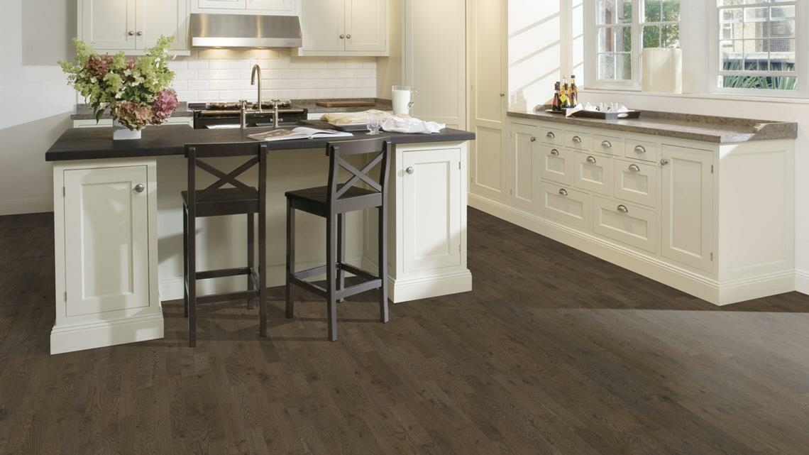 Kahrs Beyond Retro Strip Charcoal Light Engineered 3-Strip Wood Flooring, Ultra Matt Lacquer, 200x15x2423mm Image