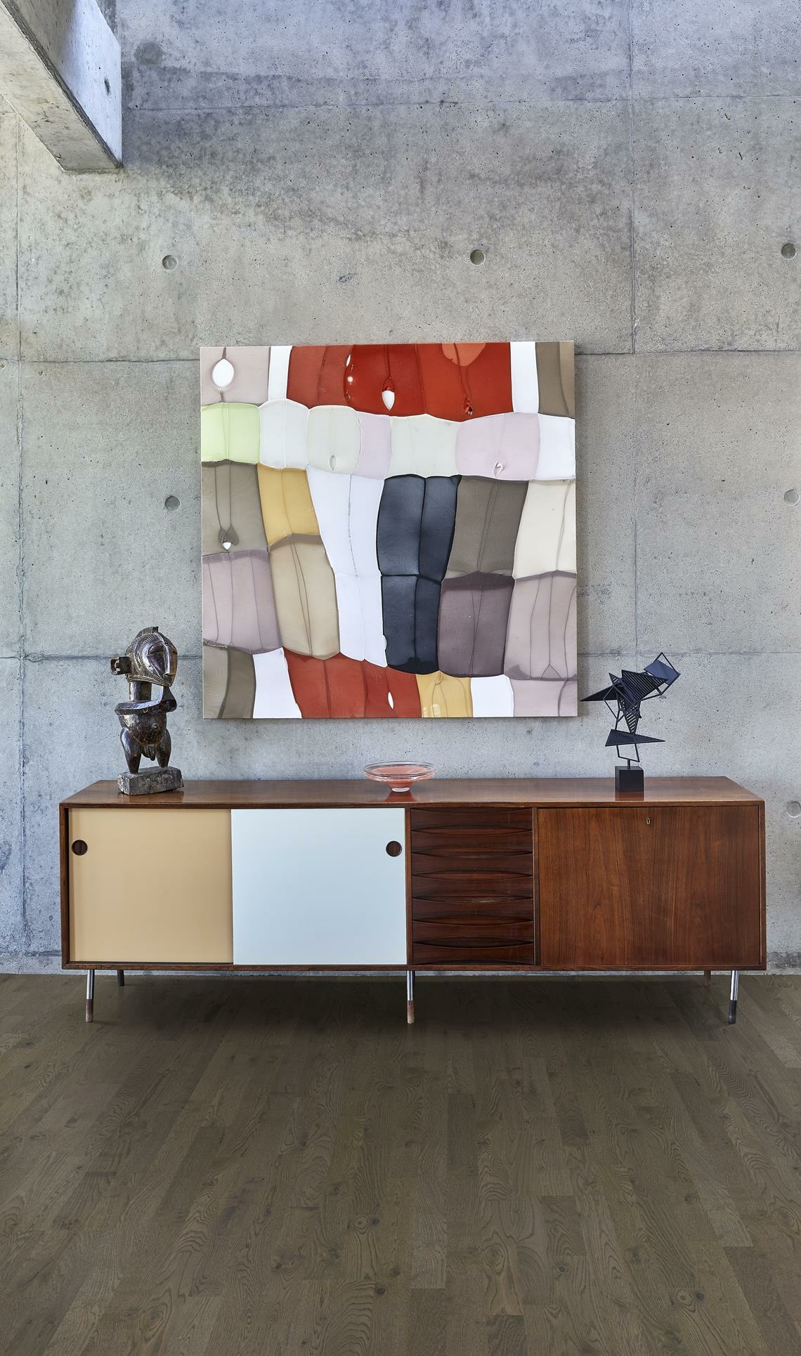 Kahrs Beyond Retro Strip Charcoal Light Engineered 3-Strip Wood Flooring, Ultra Matt Lacquer, 200x15x2423mm Image