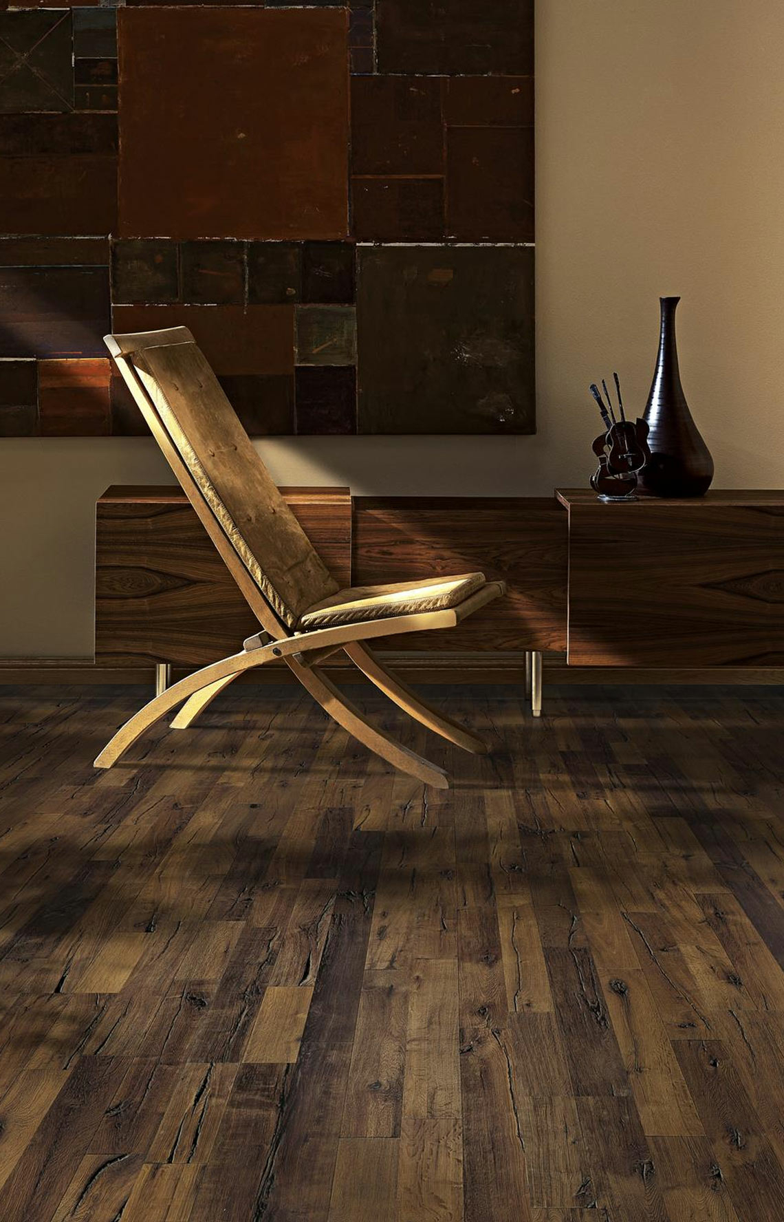 Kahrs Da Capo Domo Oak Engineered Wood Flooring, Smoked & Handscraped, Brushed & Oiled, 190x15x1900mm Image