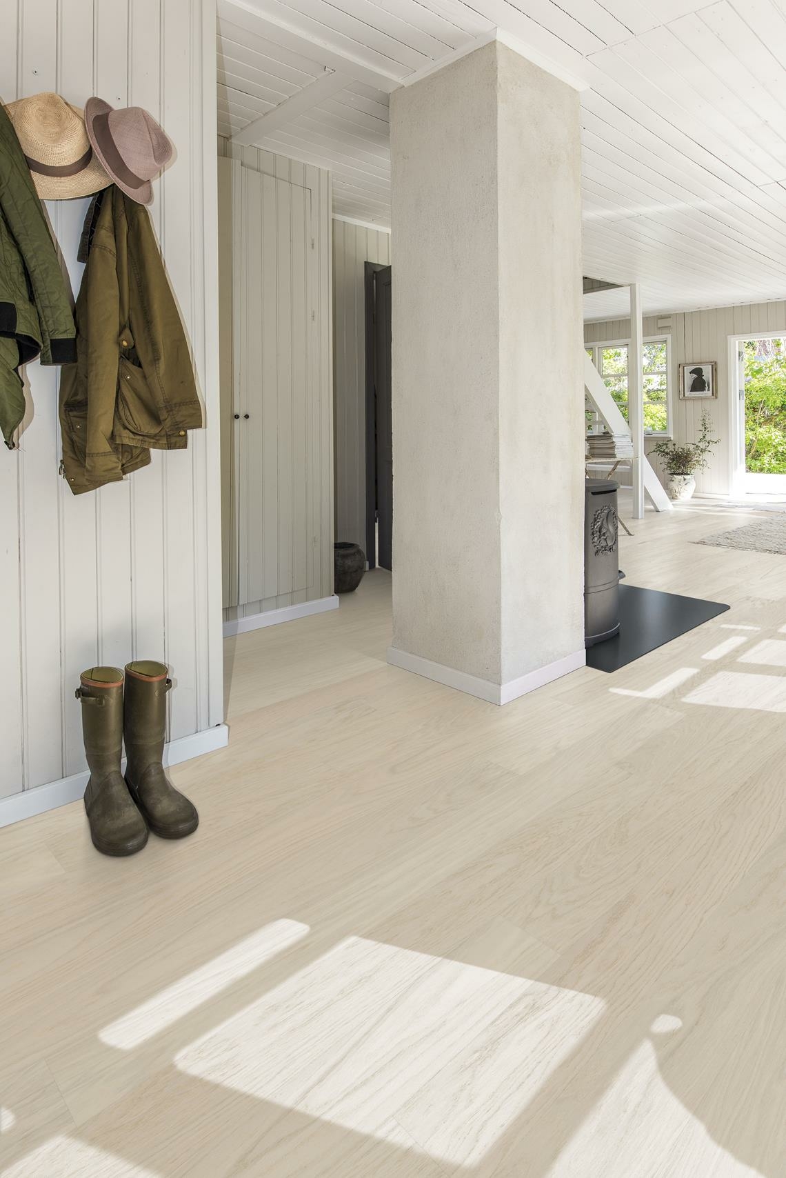 Kahrs Life Essentials Oak Coconut Cream Wide Engineered Flooring, Prime, Matt Lacquered 150x7x1810mm Image