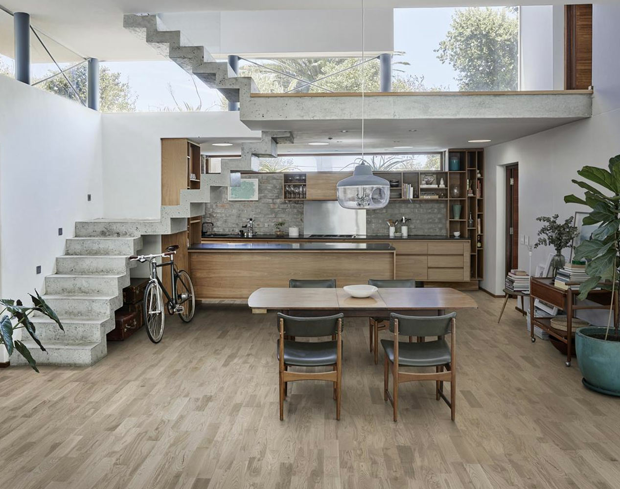 Kahrs Lumen Dim Engineered Oak Flooring, Brushed & Ultra Matt Lacquered, 200x15x2423mm Image