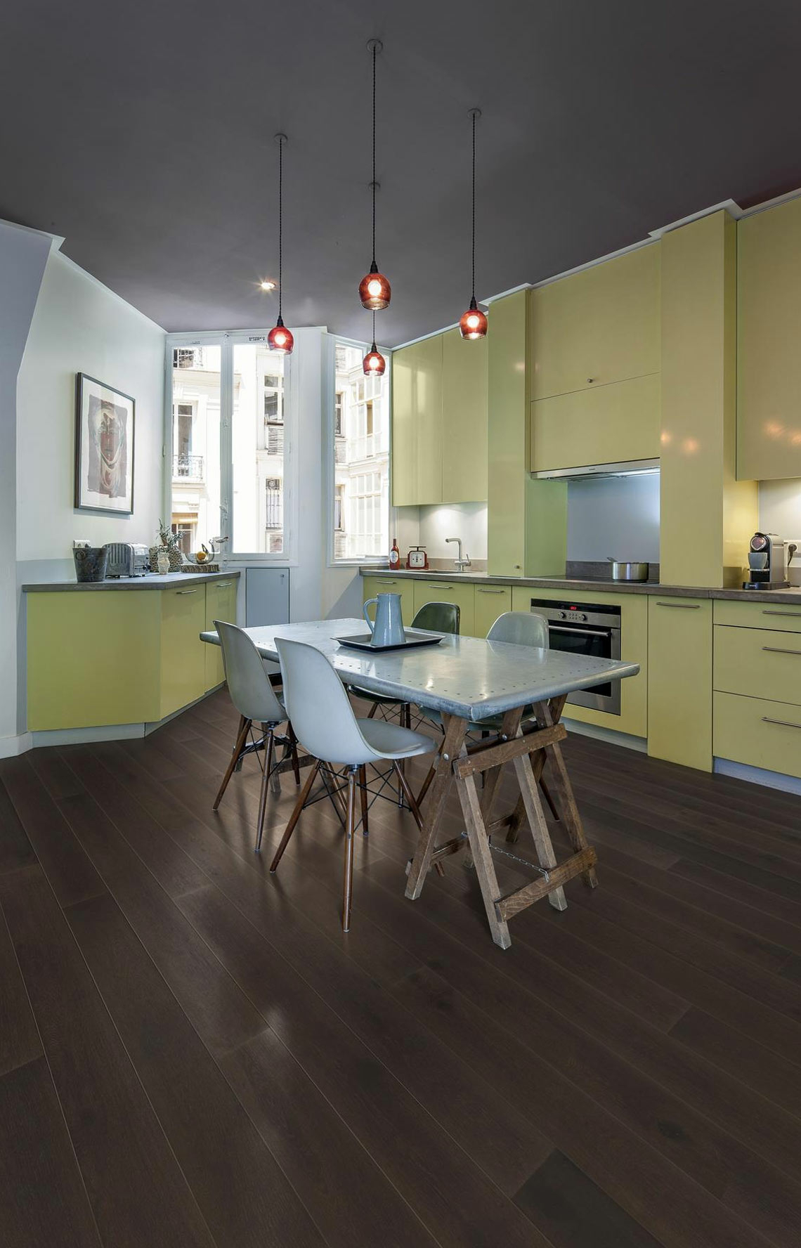 Kahrs Nouveau Black Oak Engineered 1-Strip Wood Flooring, Brushed, Matt Lacquered, 187x15x2420mm Image